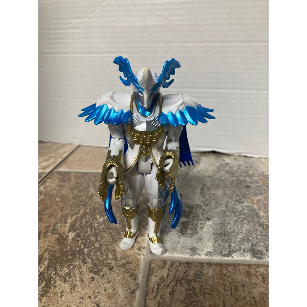 White Blue Gold Knight Warrior Action Figure Toy